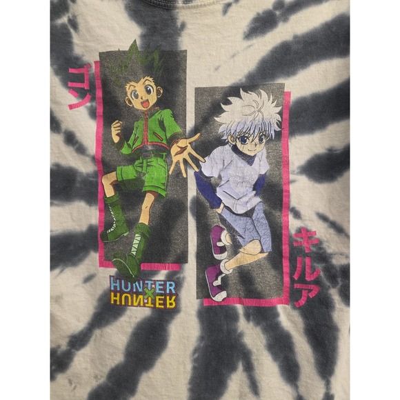 Bioworld Other - Hunter X Hunter Adult L T-Shirt - Killua Gon Pink Boxes Kanji Marbled Small